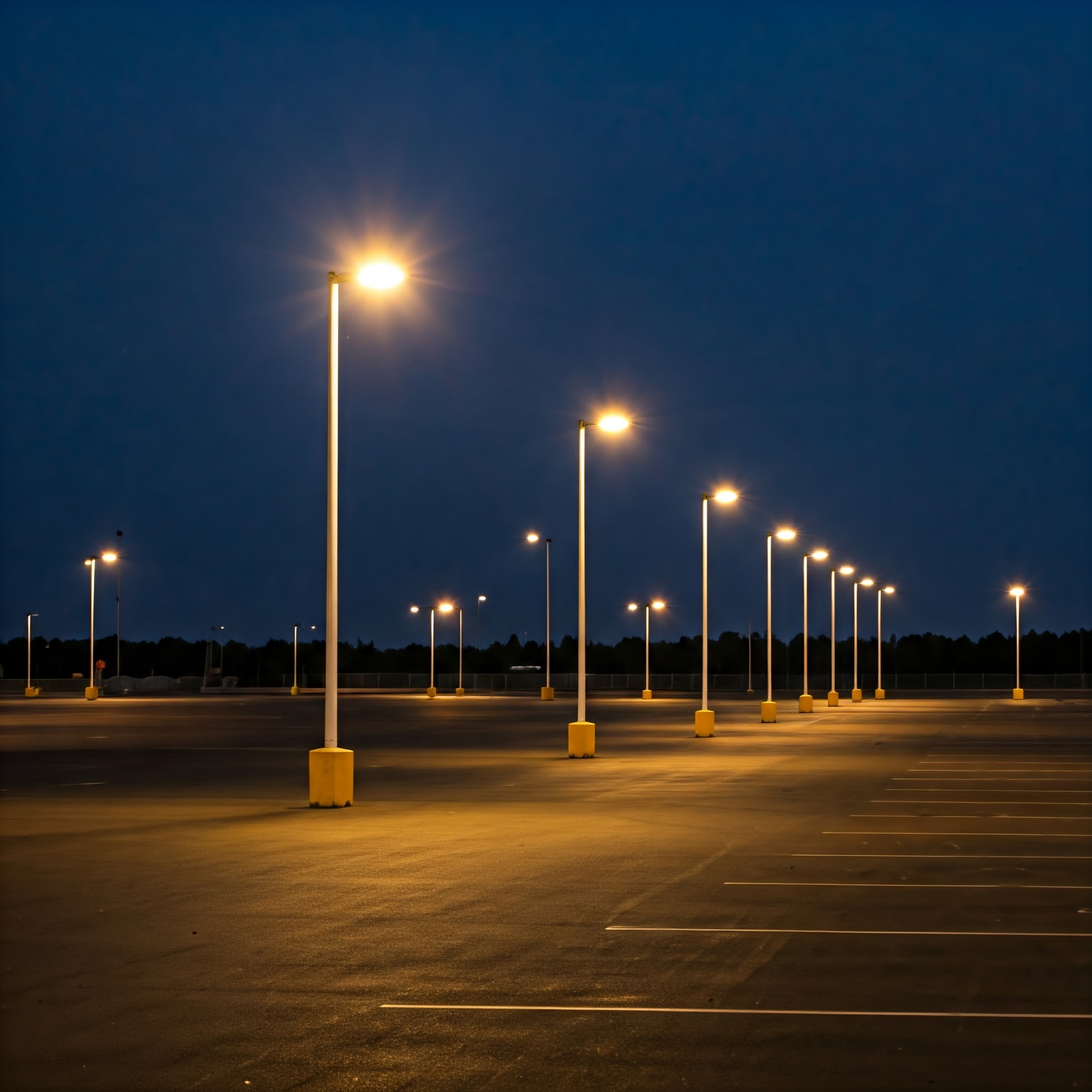 Parking lot lighting  by New Orleans illuminated sign company A-1 Signs