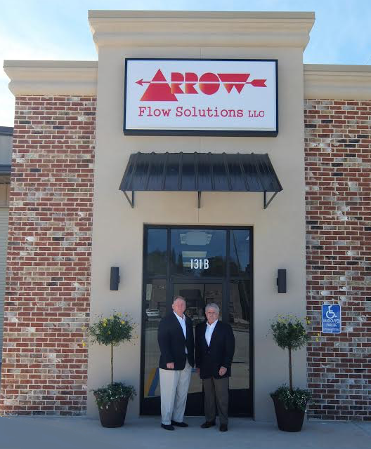 Cabinet sign for Arrow Flow Solutions,  New Orleans